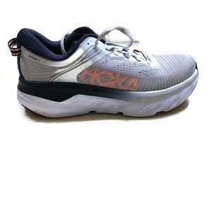 Hoka Women’s Bondi 7 in Lunar Rock/Black Iris, size 9